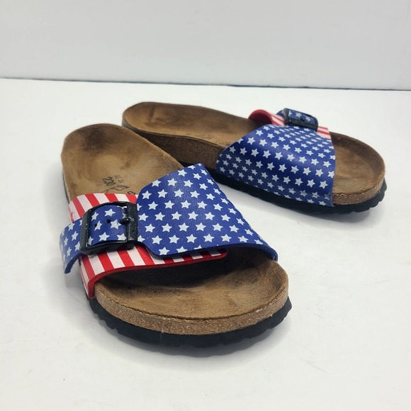 Birkenstock Birki's‎ Catalina American Flag Stars & Stripes Sandals 35 US 5 - Picture 1 of 7
